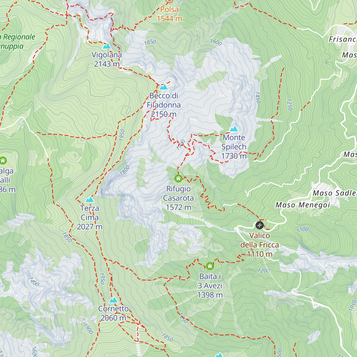 Rifugio Casarota map