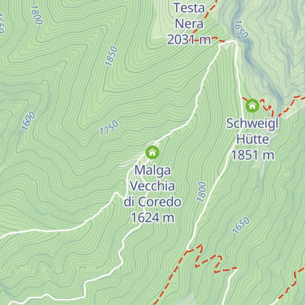 Map of Malga Vecchia di Coredo