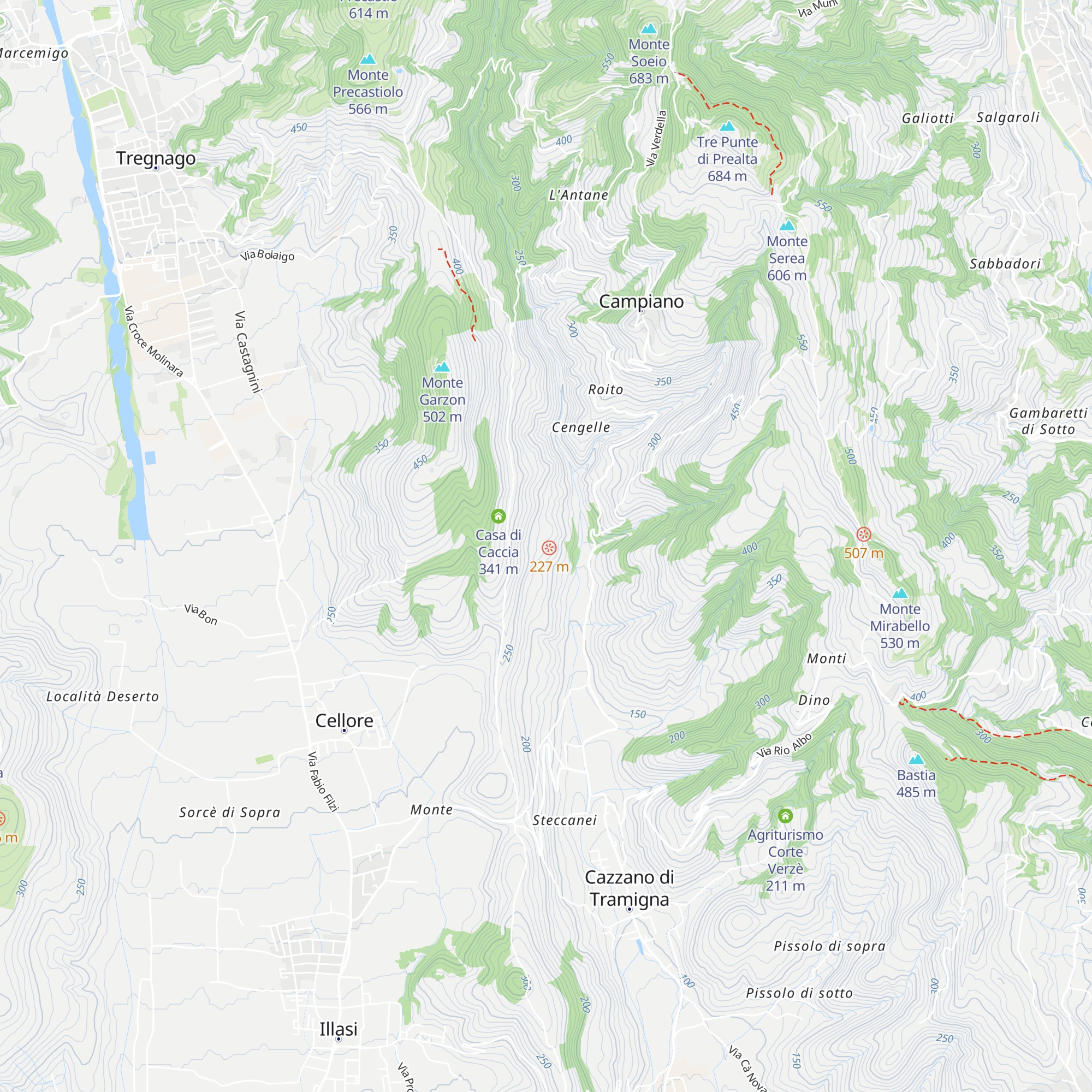 Cà delora map