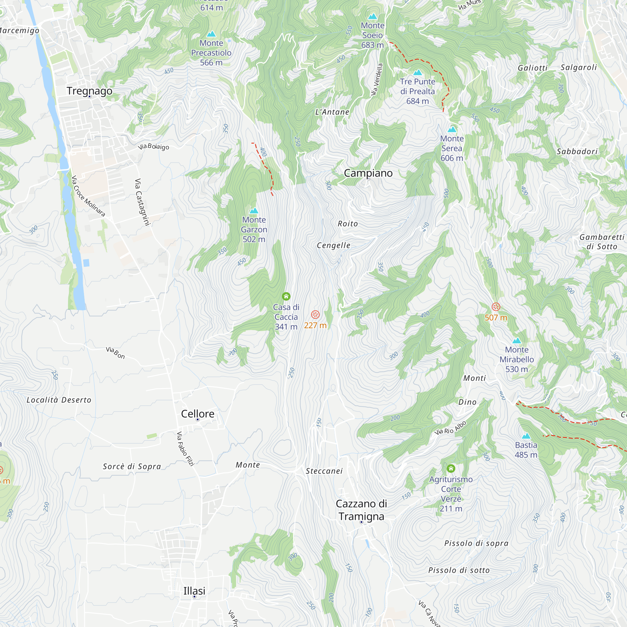 Cà delora map