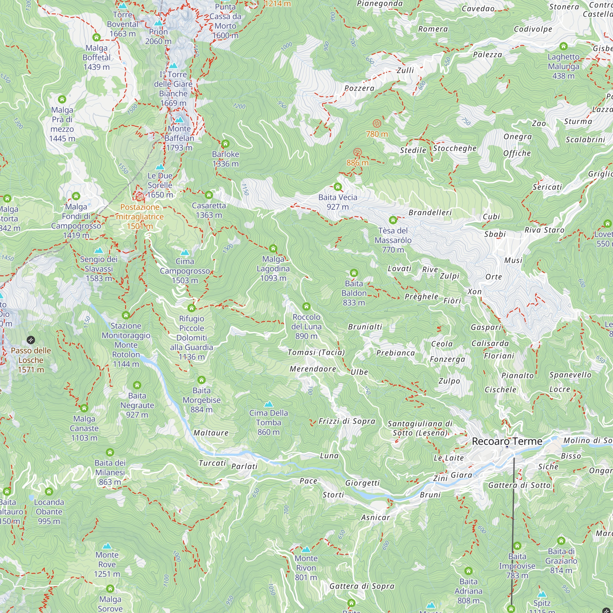 Roccolo del Luna map