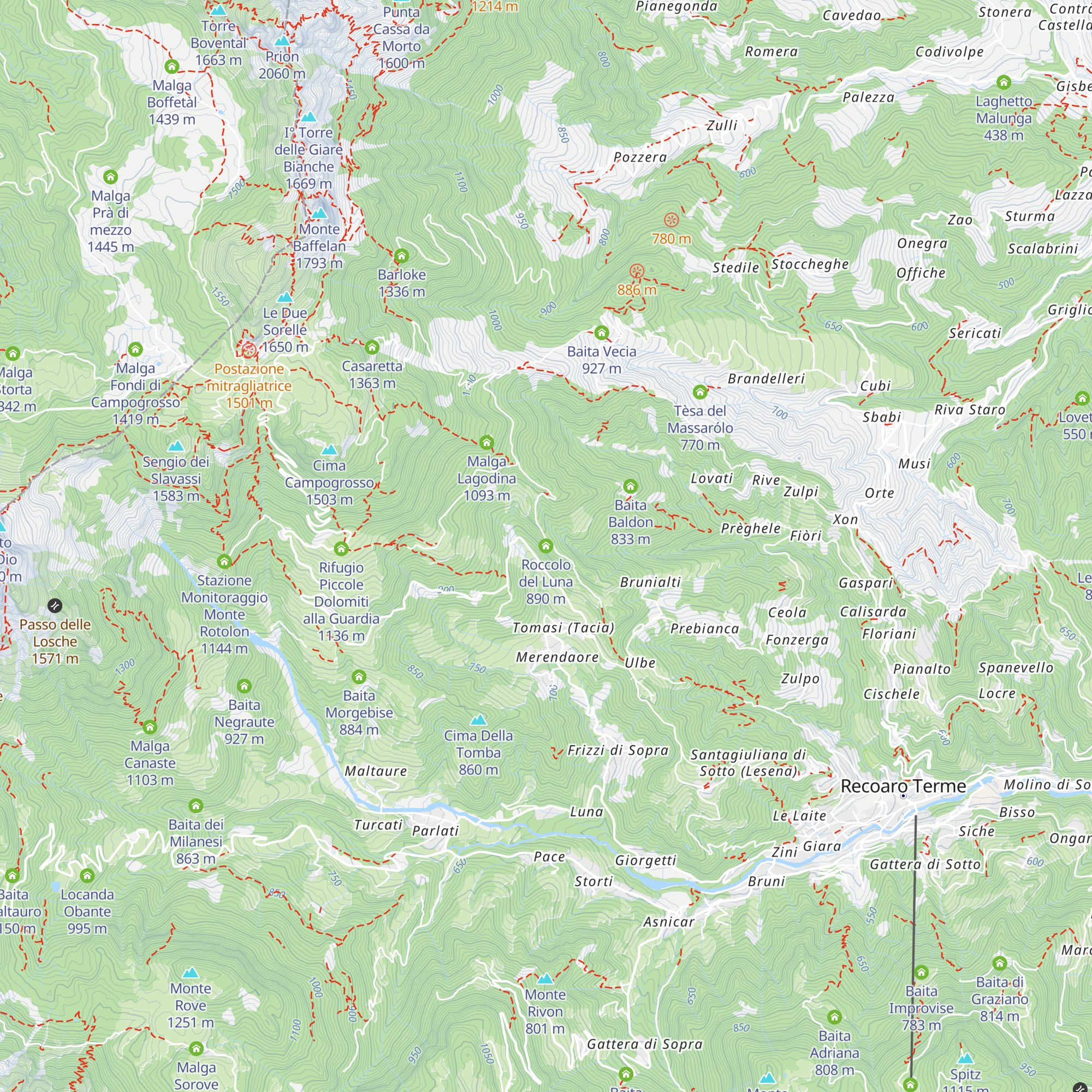 Roccolo del Luna map