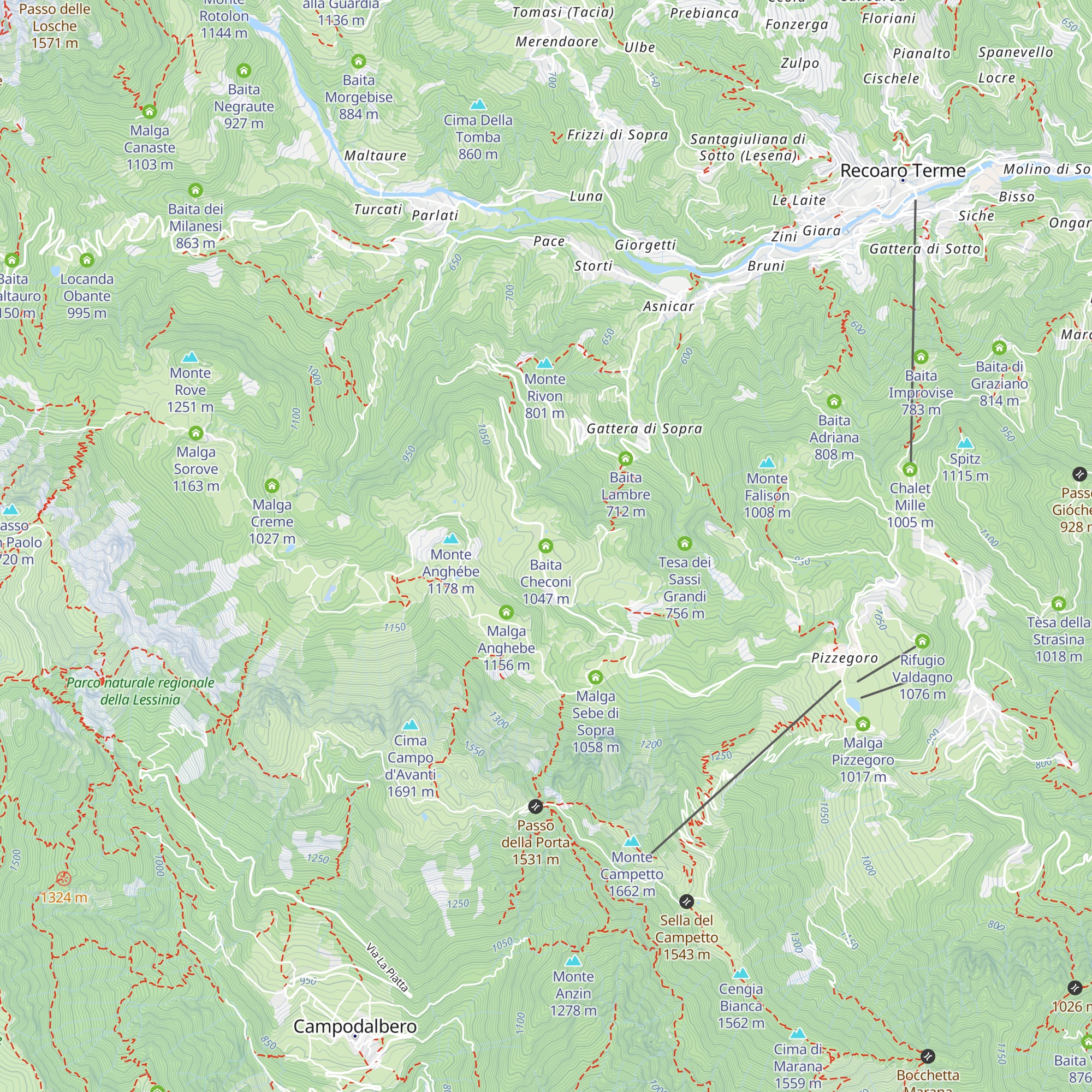 Baita Checoni map