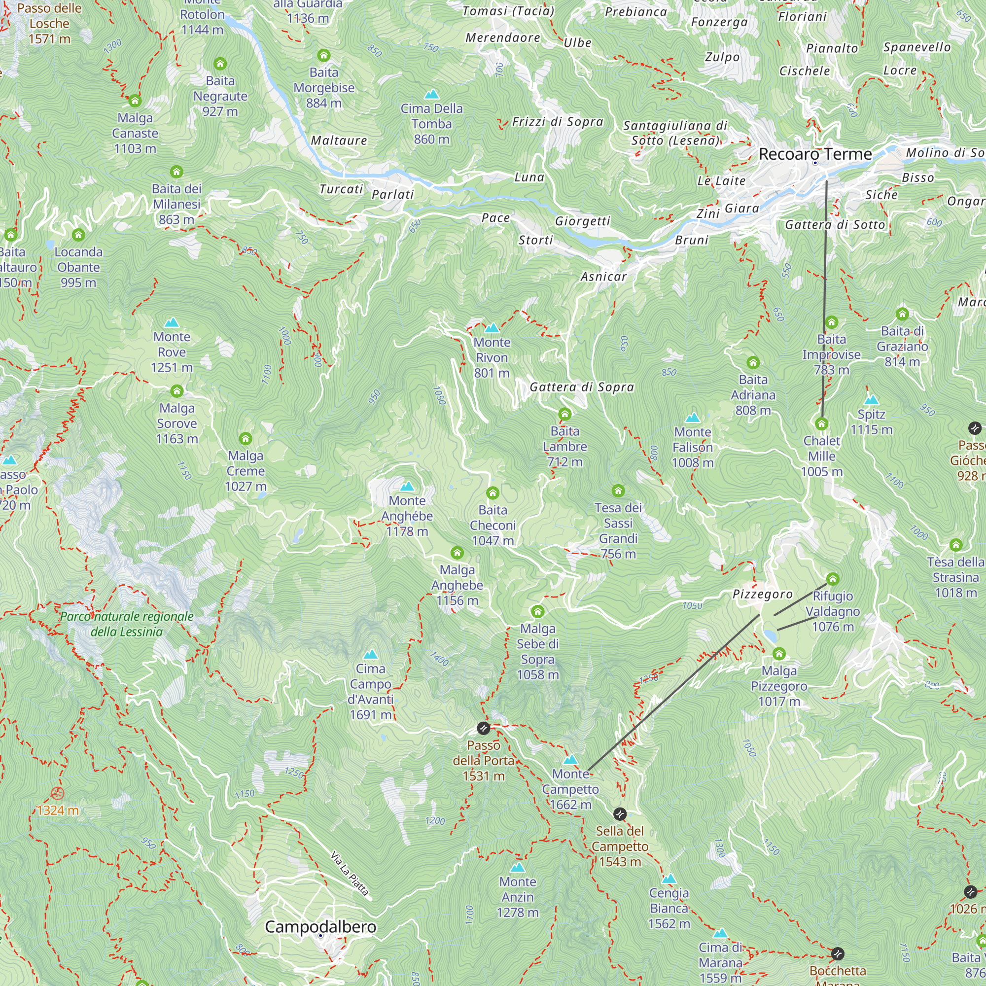 Baita Checoni map