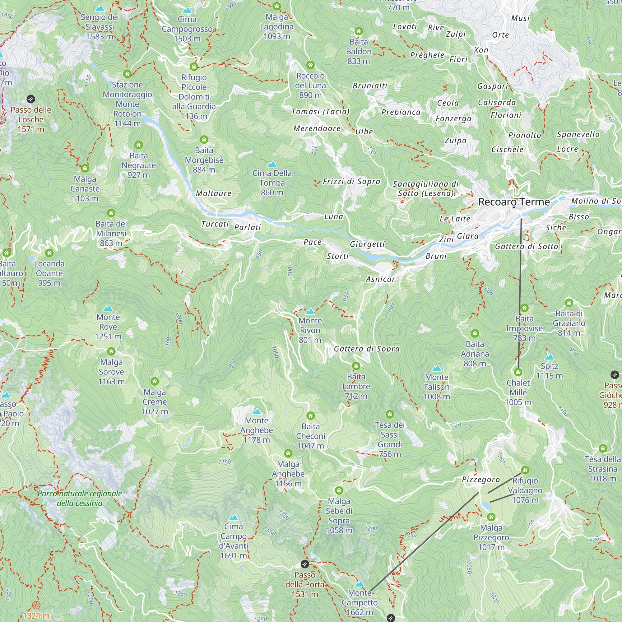 Baita del Toni Pata map