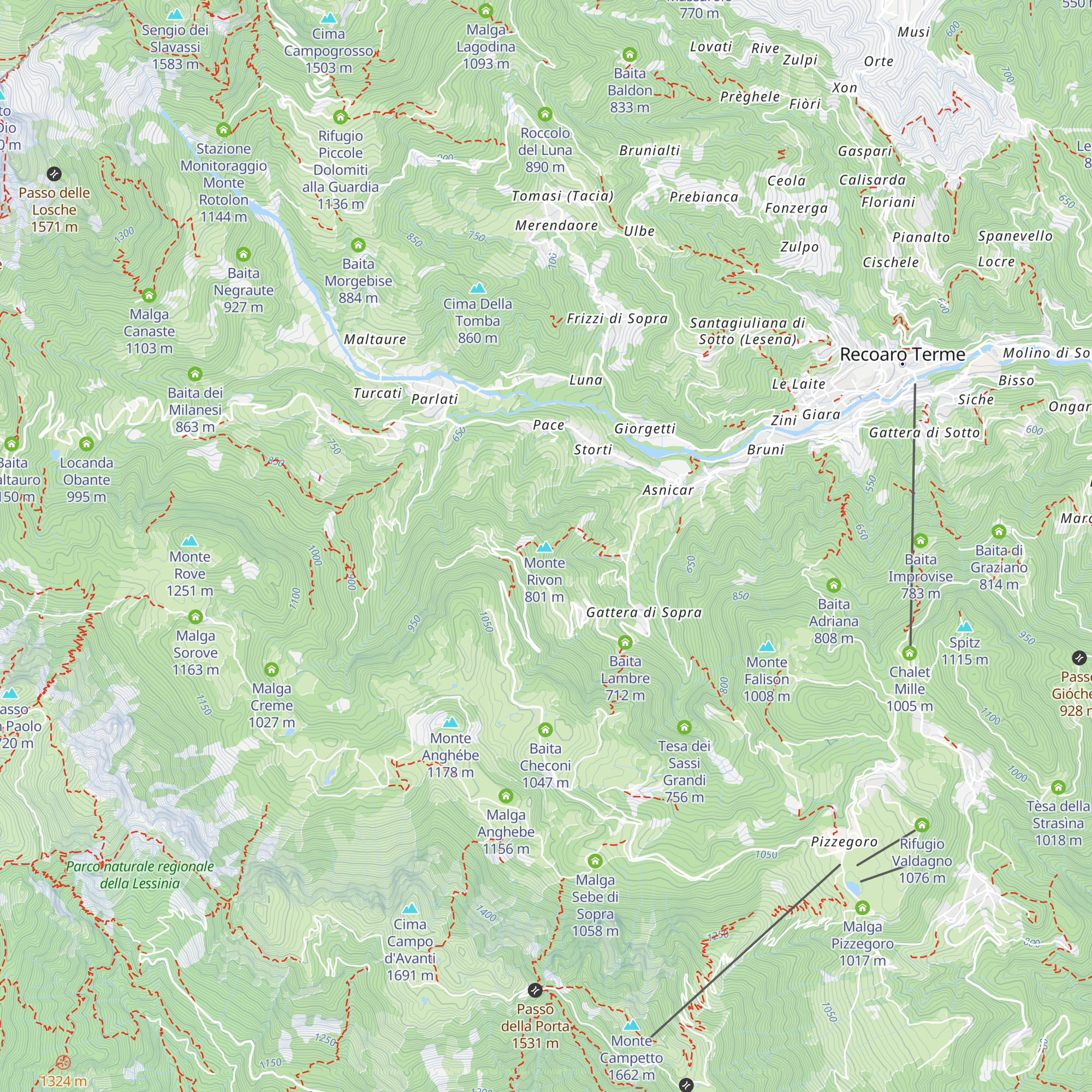 Baita del Toni Pata map