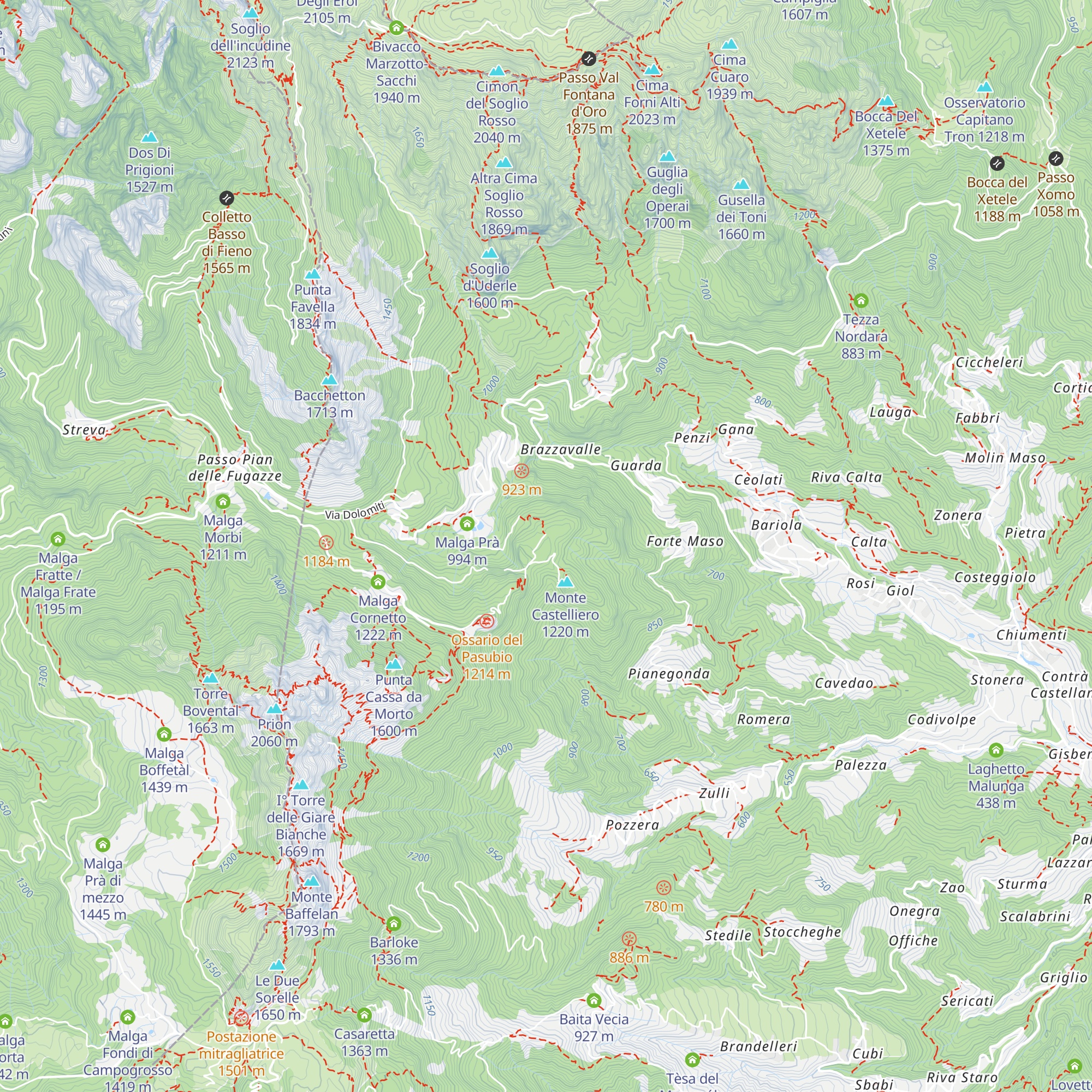 Dënk Baita di Poser map