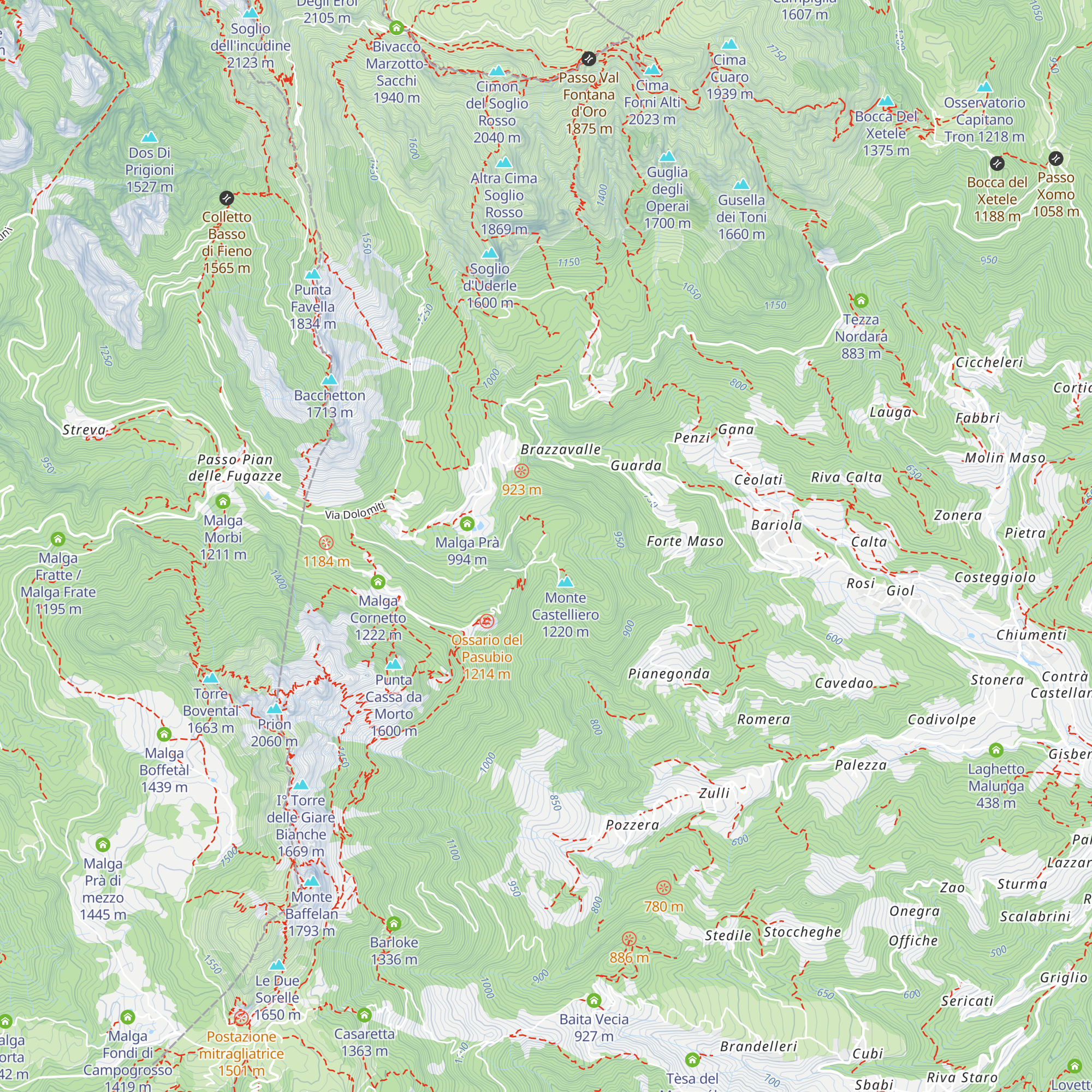 Dënk Baita di Poser map