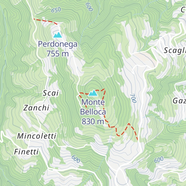 Map of Monte Belloca