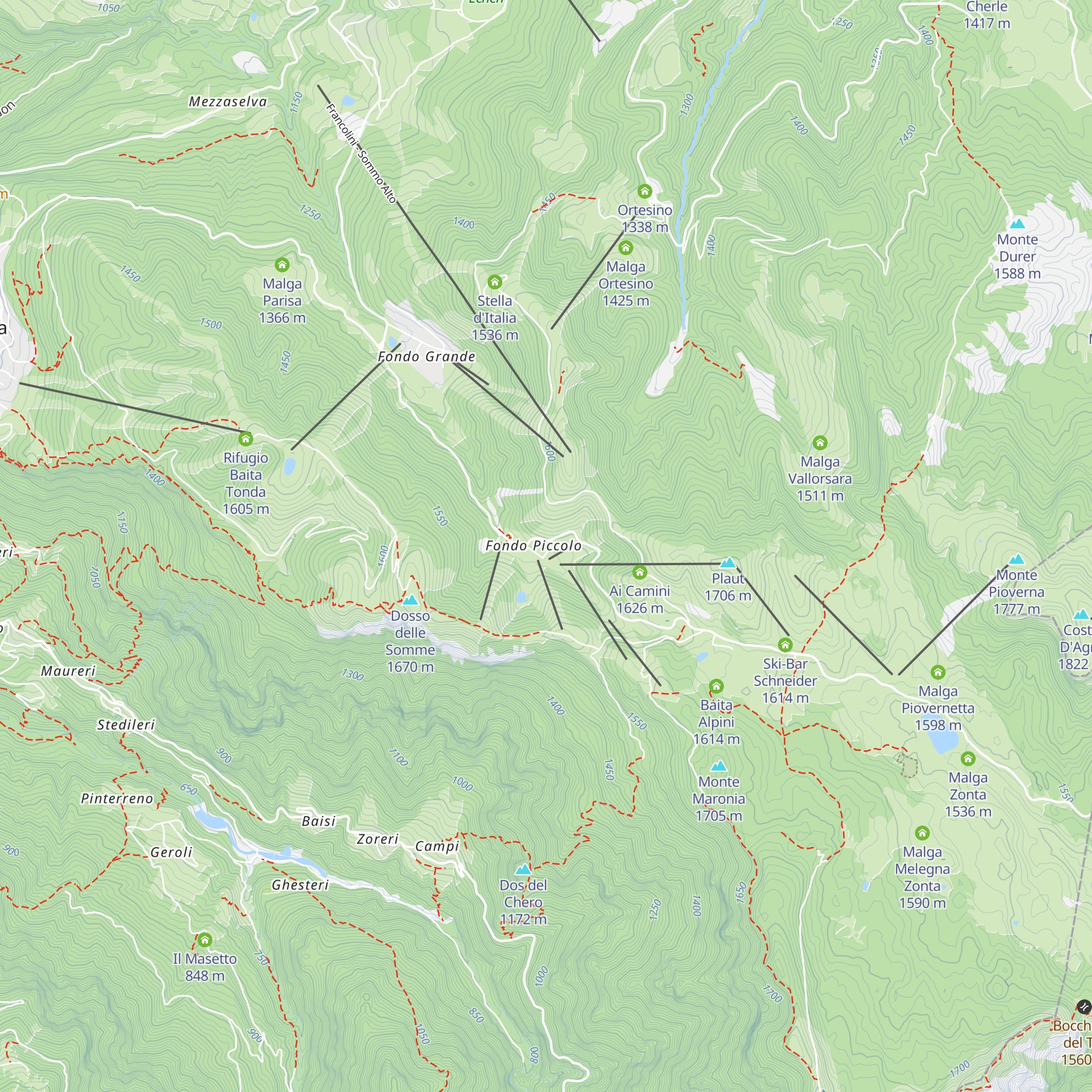 La baita map