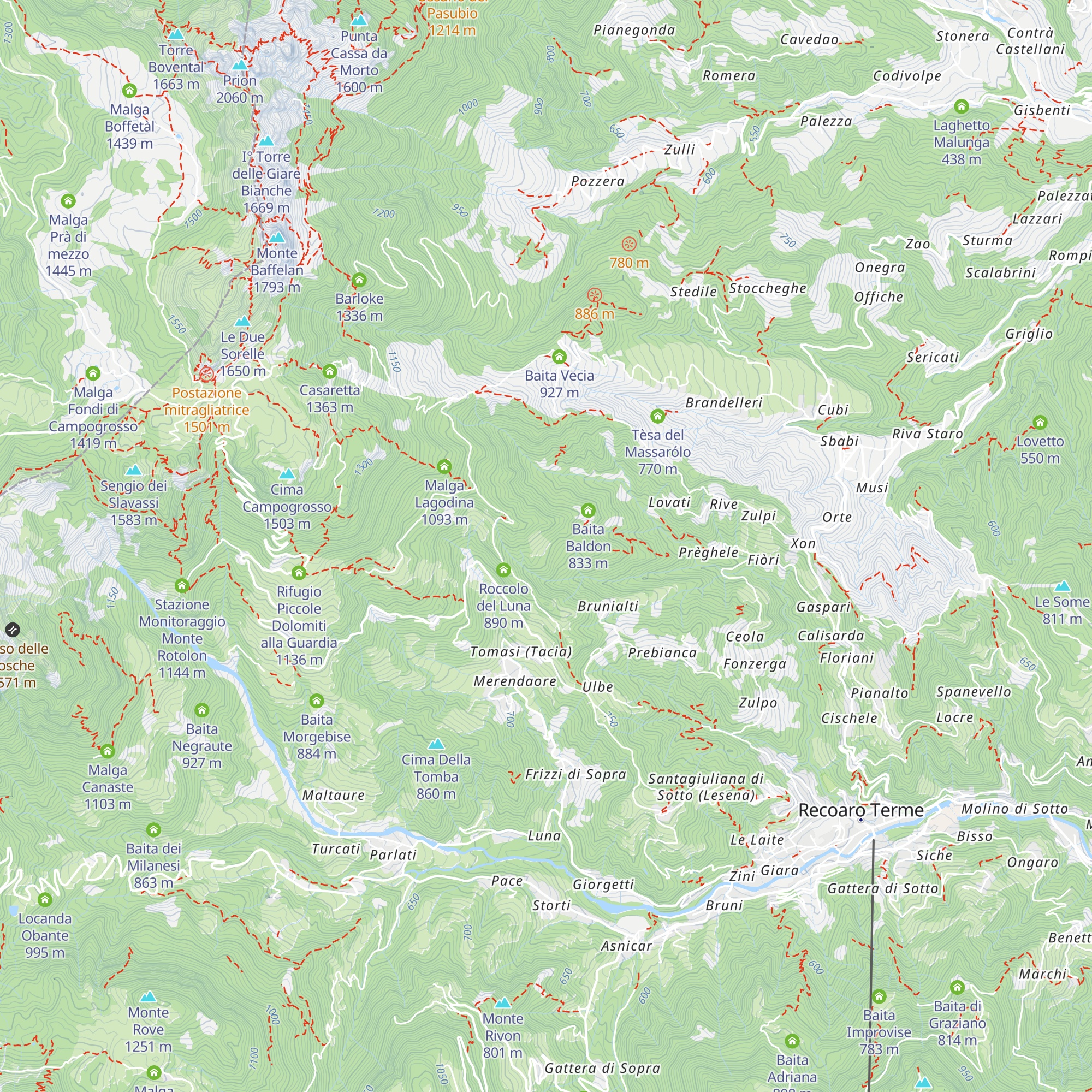 Tesa del Dorino map