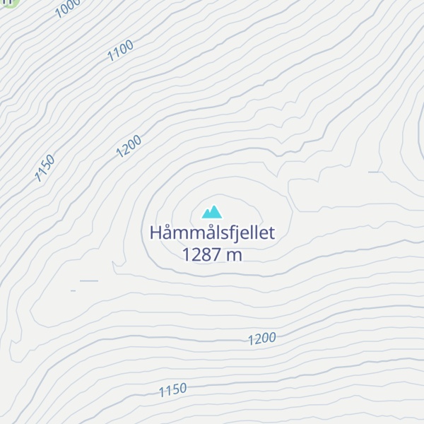 Map of Håmmålsfjellet