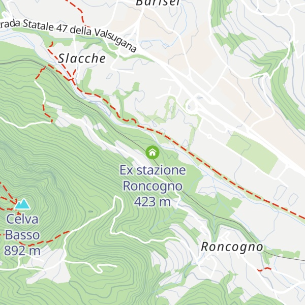 Map of Ex stazione Roncogno