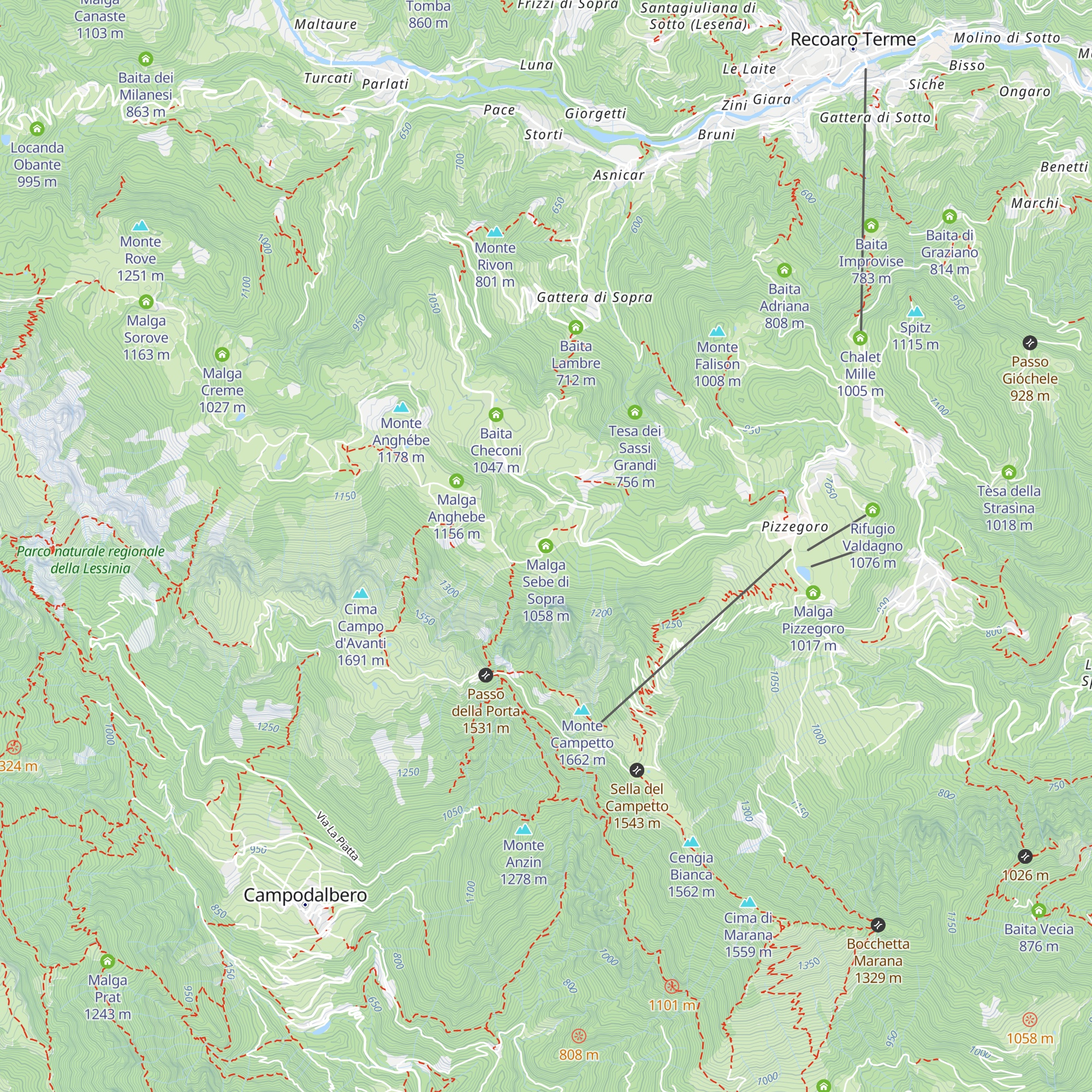 Malga Sebe di Sopra map