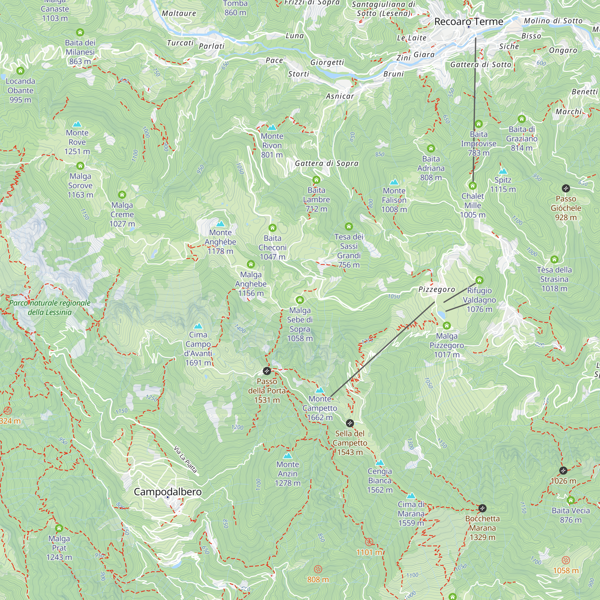Malga Sebe di Sopra map