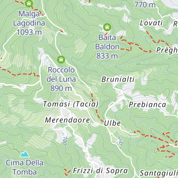 Map of Tesa dei Panari