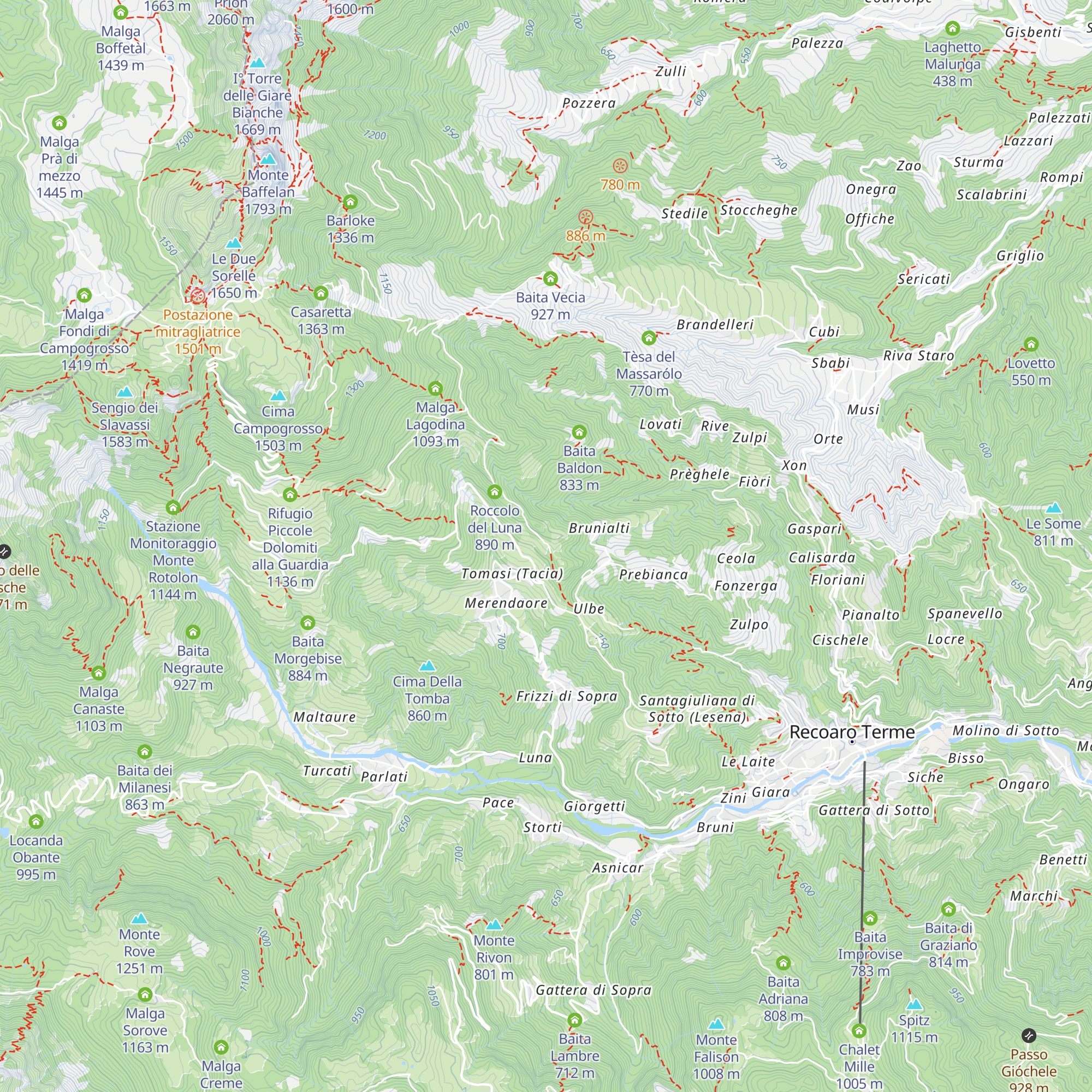 Tesa dei Panari map