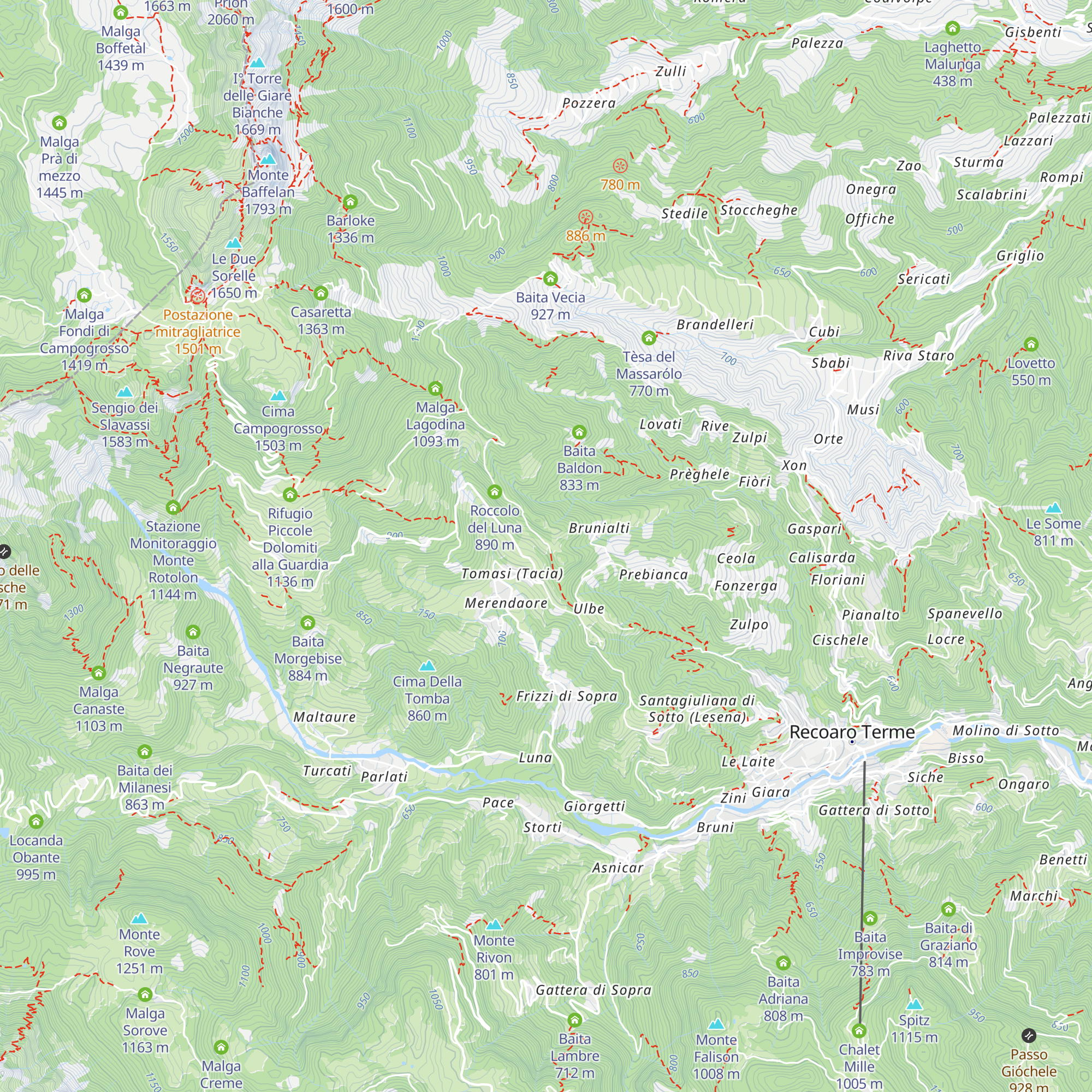 Tesa dei Panari map