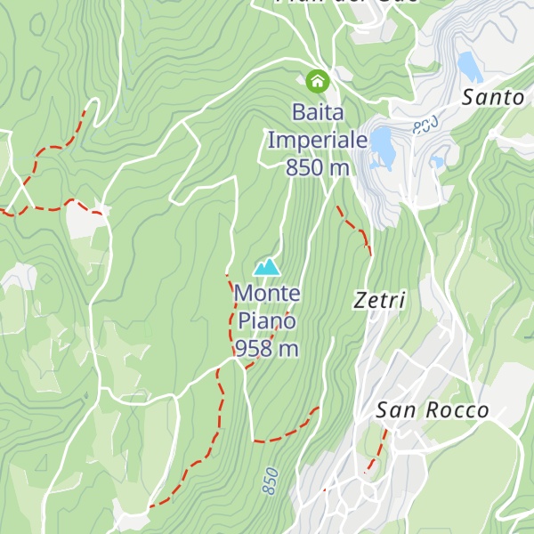 Map of Monte Piano