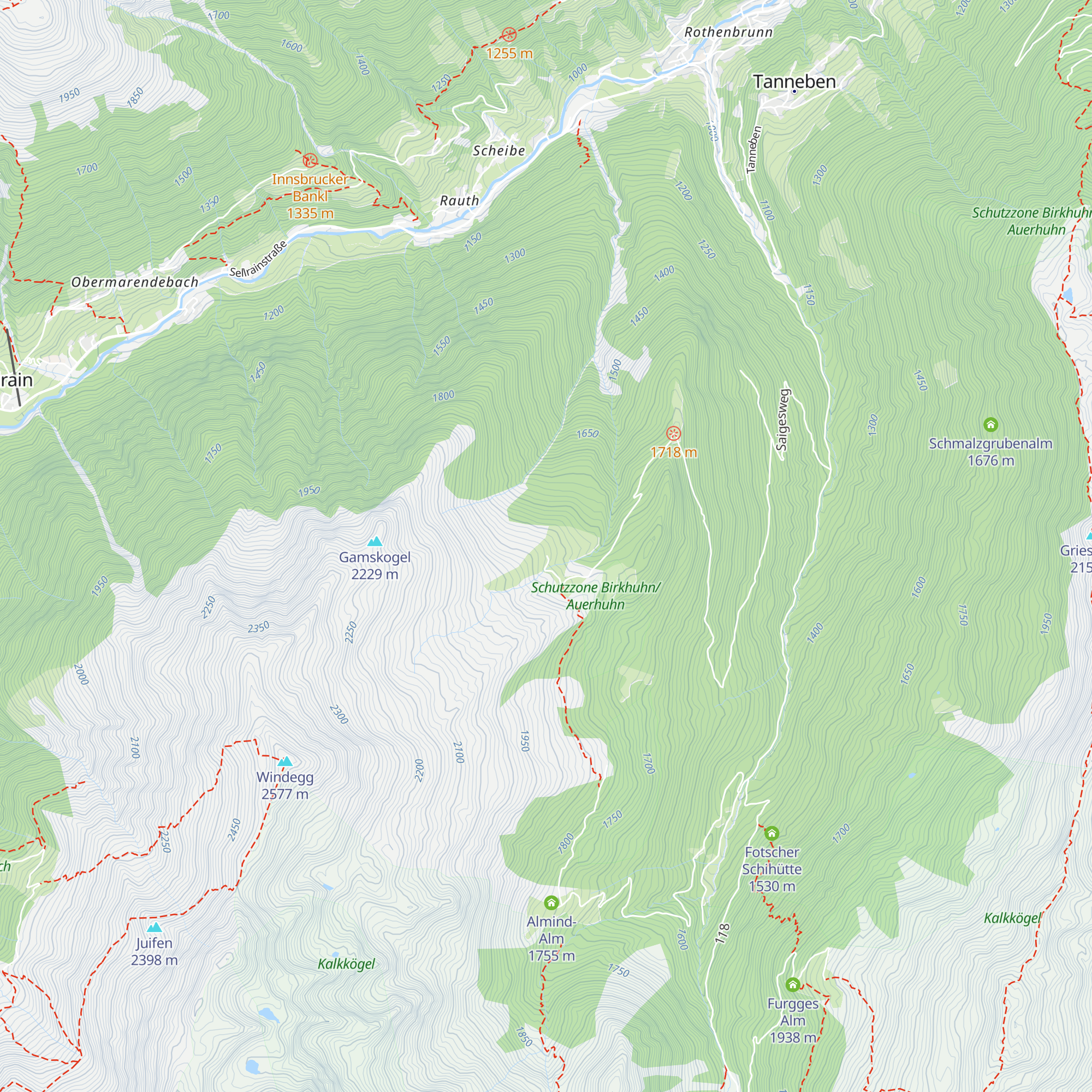 Saigesalm map