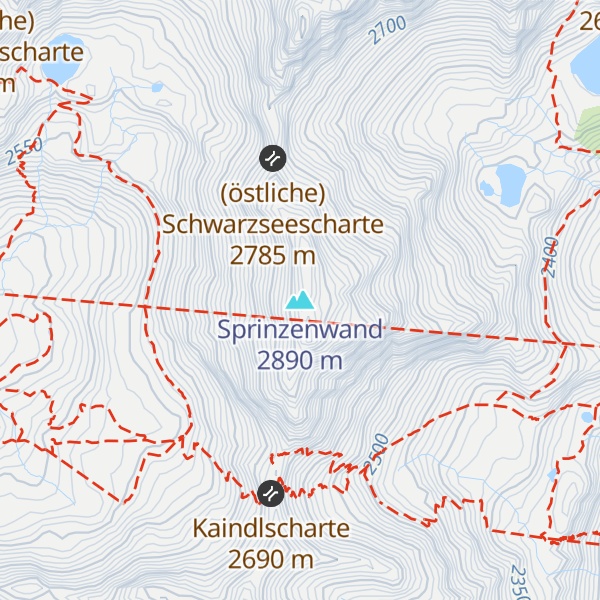 Map of Sprinzenwand