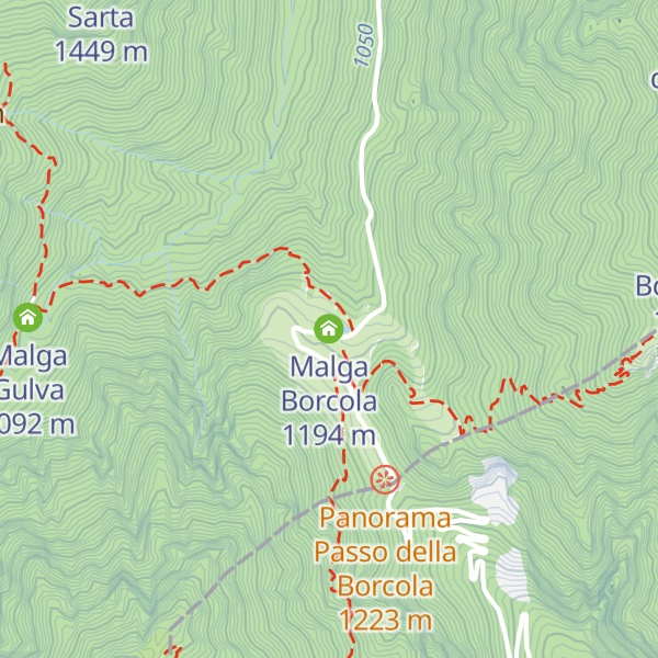 Map of Malga Borcola