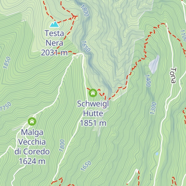 Map of Schweigl Hütte