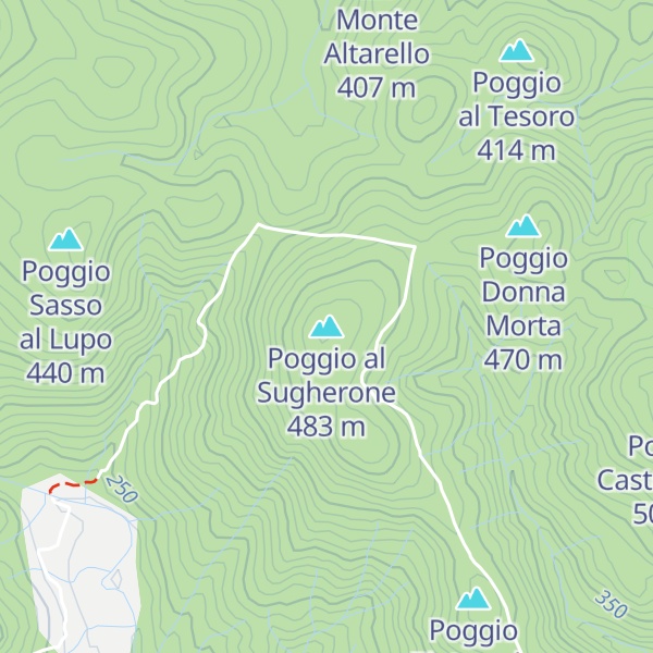Map of Poggio al Sugherone