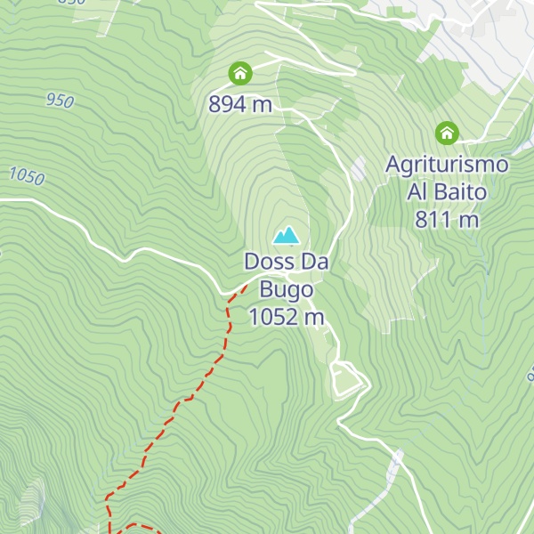 Map of Malga Faé -Malga Doss del Bue
