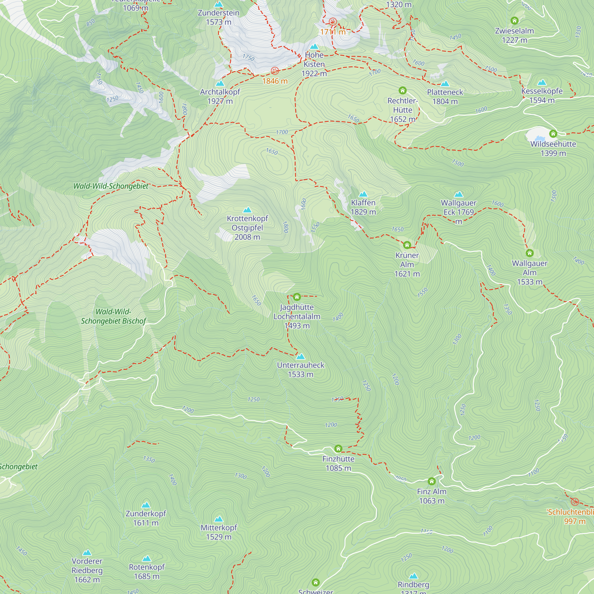 Jagdhütte Lochentalalm map