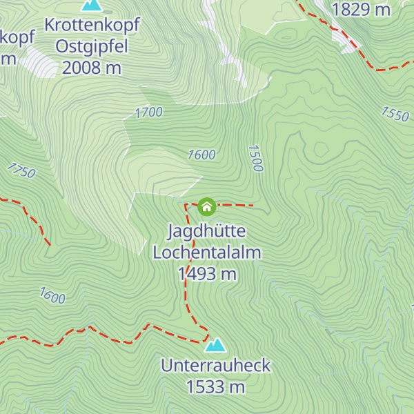 Map of Jagdhütte Lochentalalm