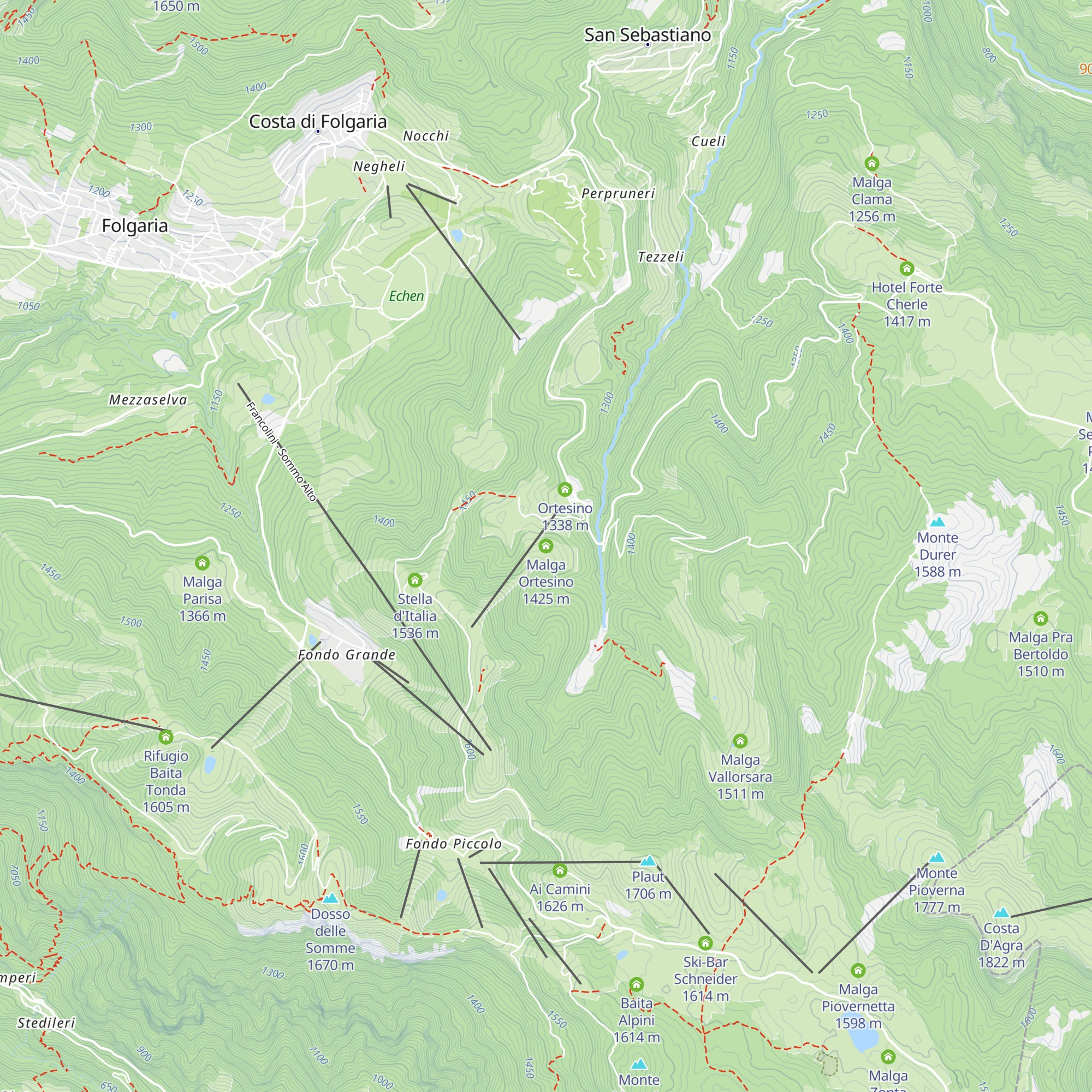 Malga Ortesino map