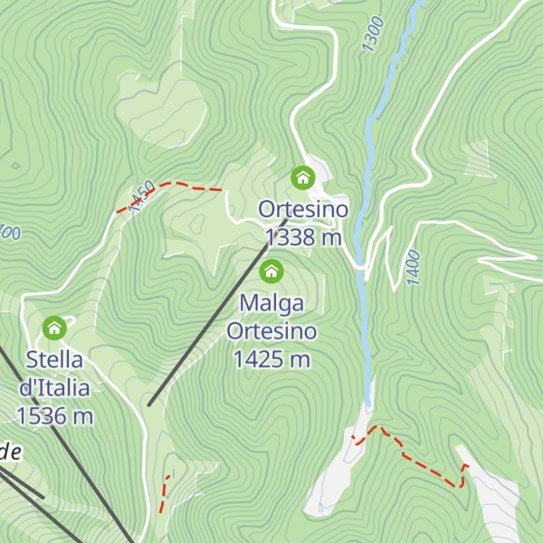 Map of Malga Ortesino