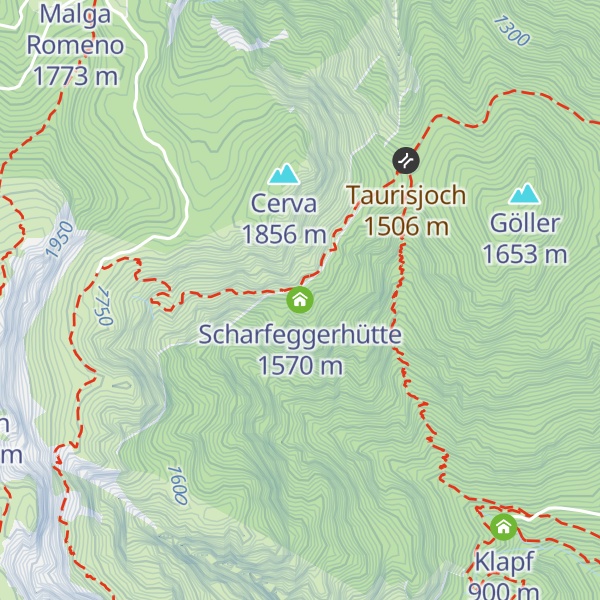 Map of Scharfeggerhütte