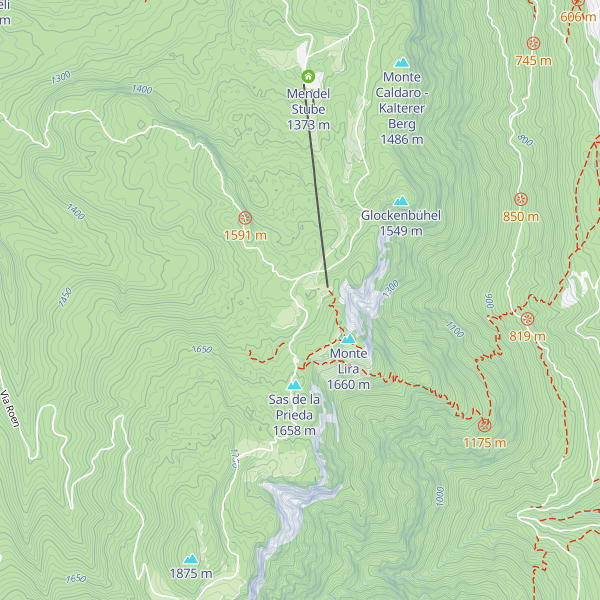 Rifugio Mezzavia - Halbweghütte map