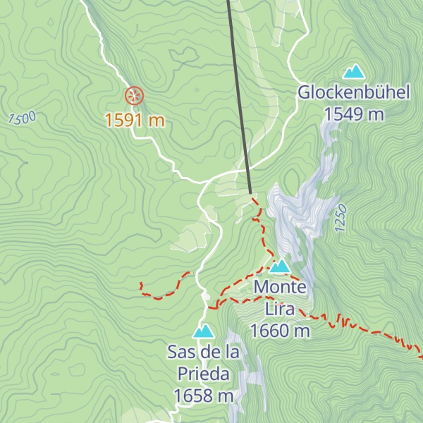 Map of Rifugio Mezzavia - Halbweghütte