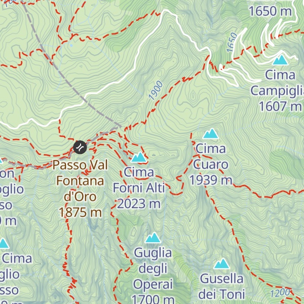 Map of Sasso dei Contrabbandieri