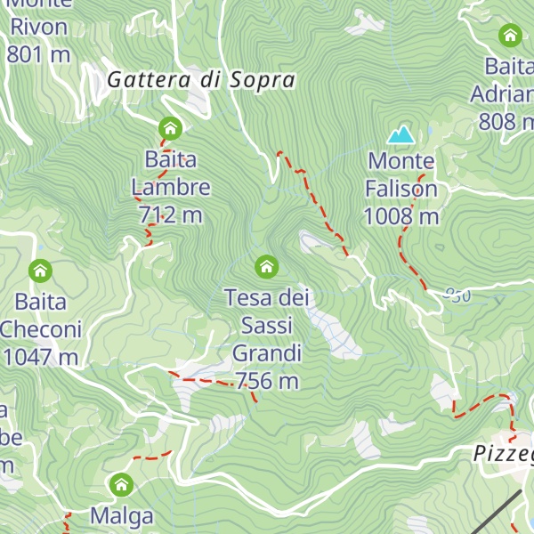 Map of Tesa dei Sassi Grandi