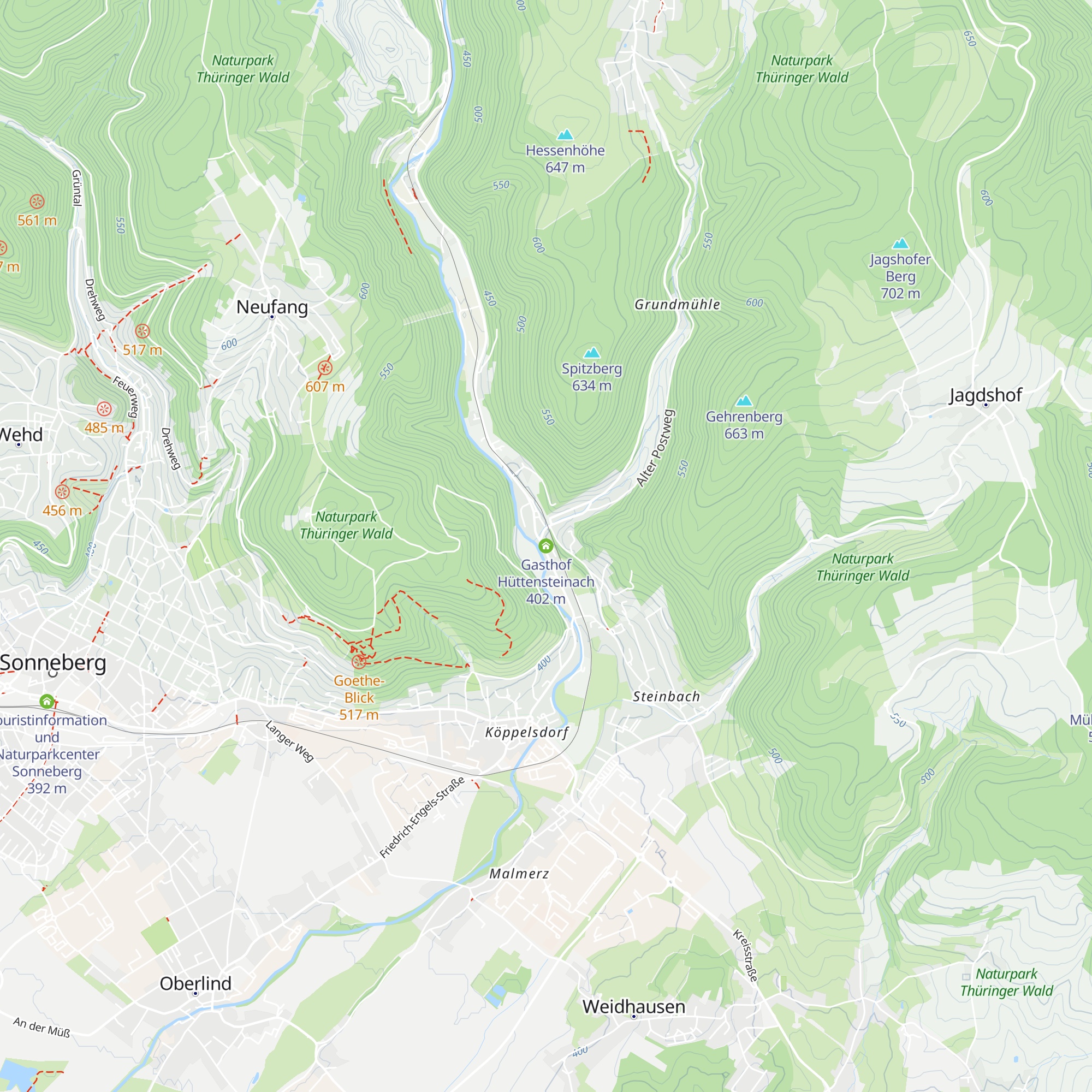 Gasthof Hüttensteinach map
