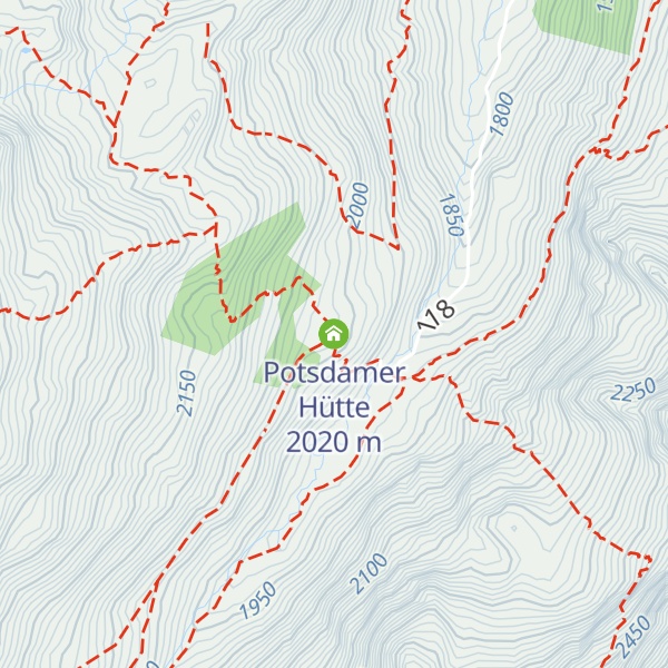 Map of Potsdamer Hütte