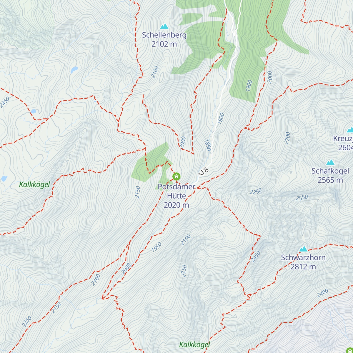 Potsdamer Hütte map