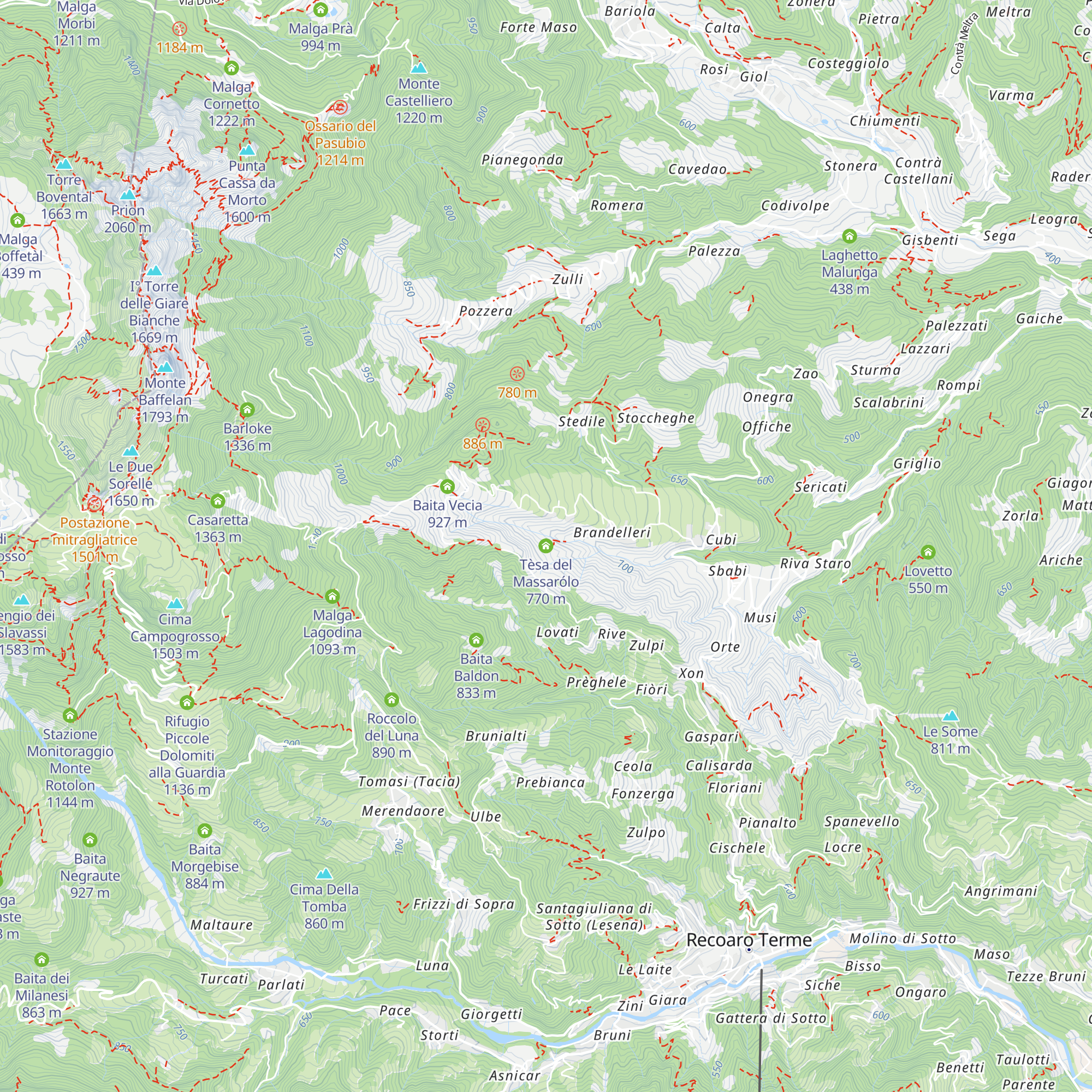 Tèsa del Massarólo map