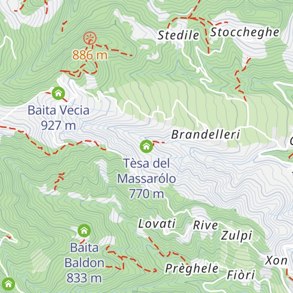 Map of Tèsa del Massarólo