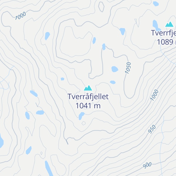 Map of Tverråfjellet