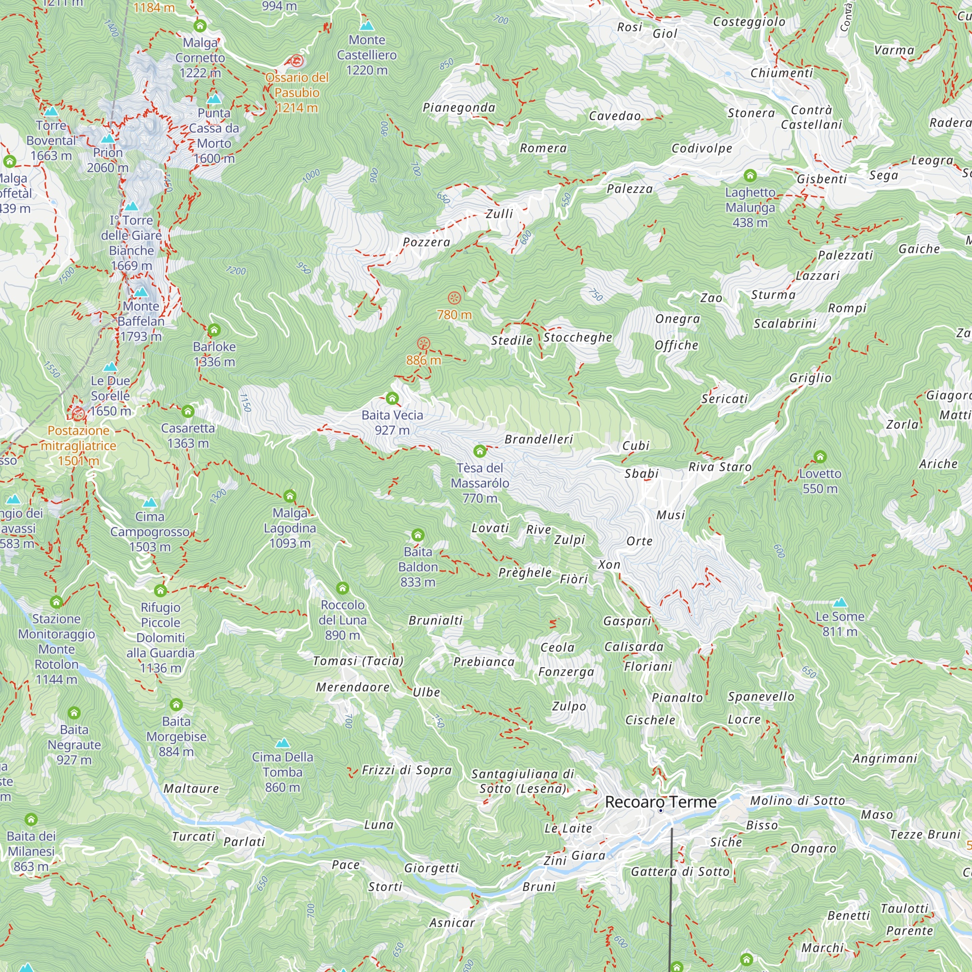 Rocolo del Lóvo map