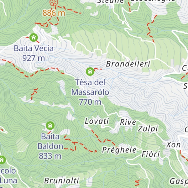 Map of Rocolo del Lóvo