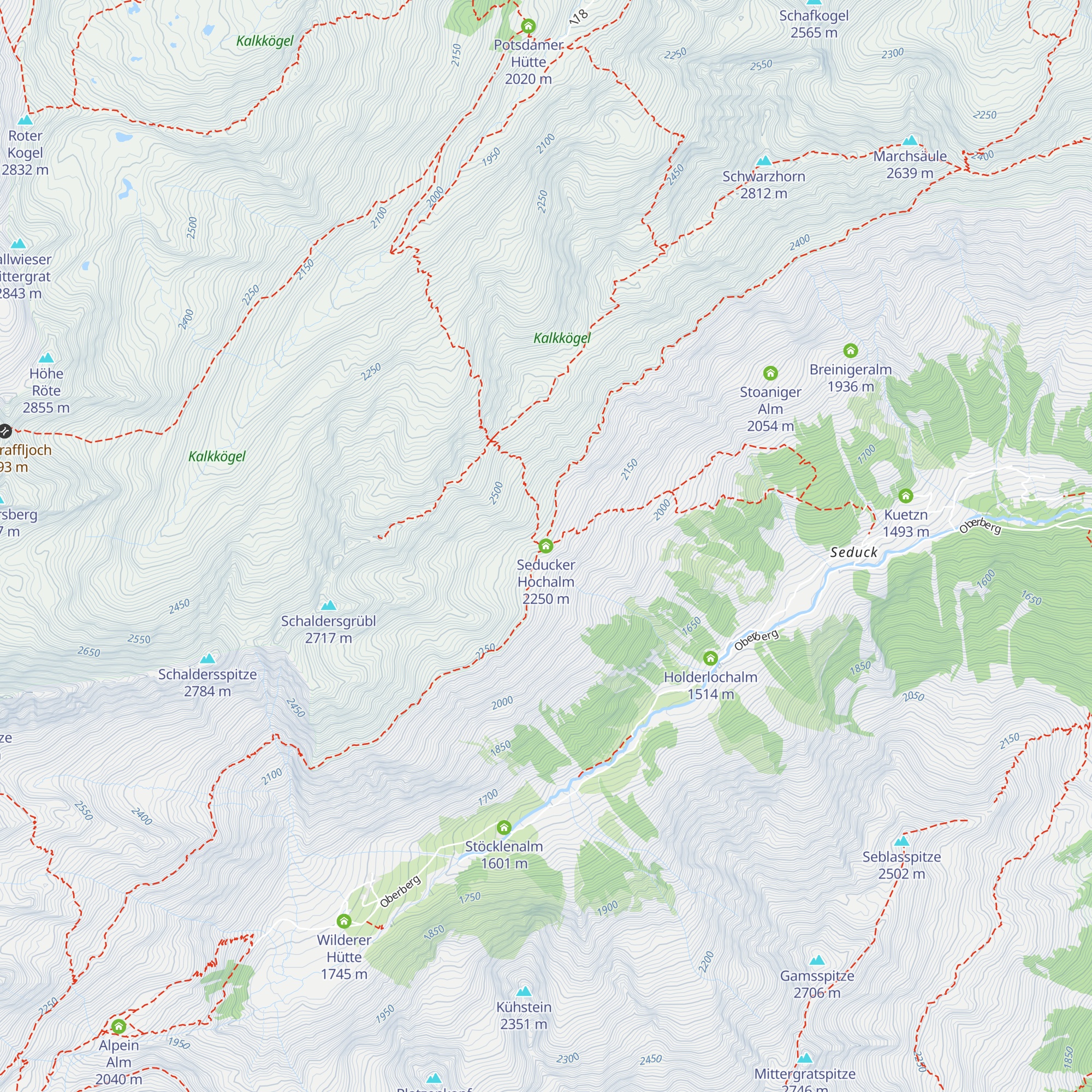 Seducker Hochalm map