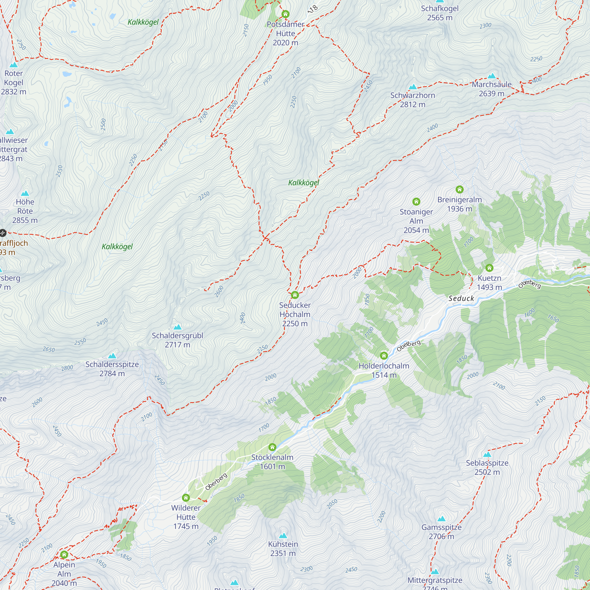 Seducker Hochalm map