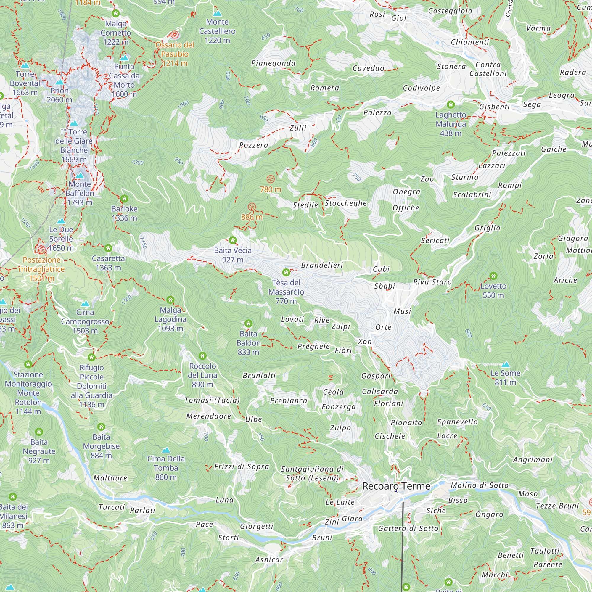 Rocolo del Plinio Spagnolo map