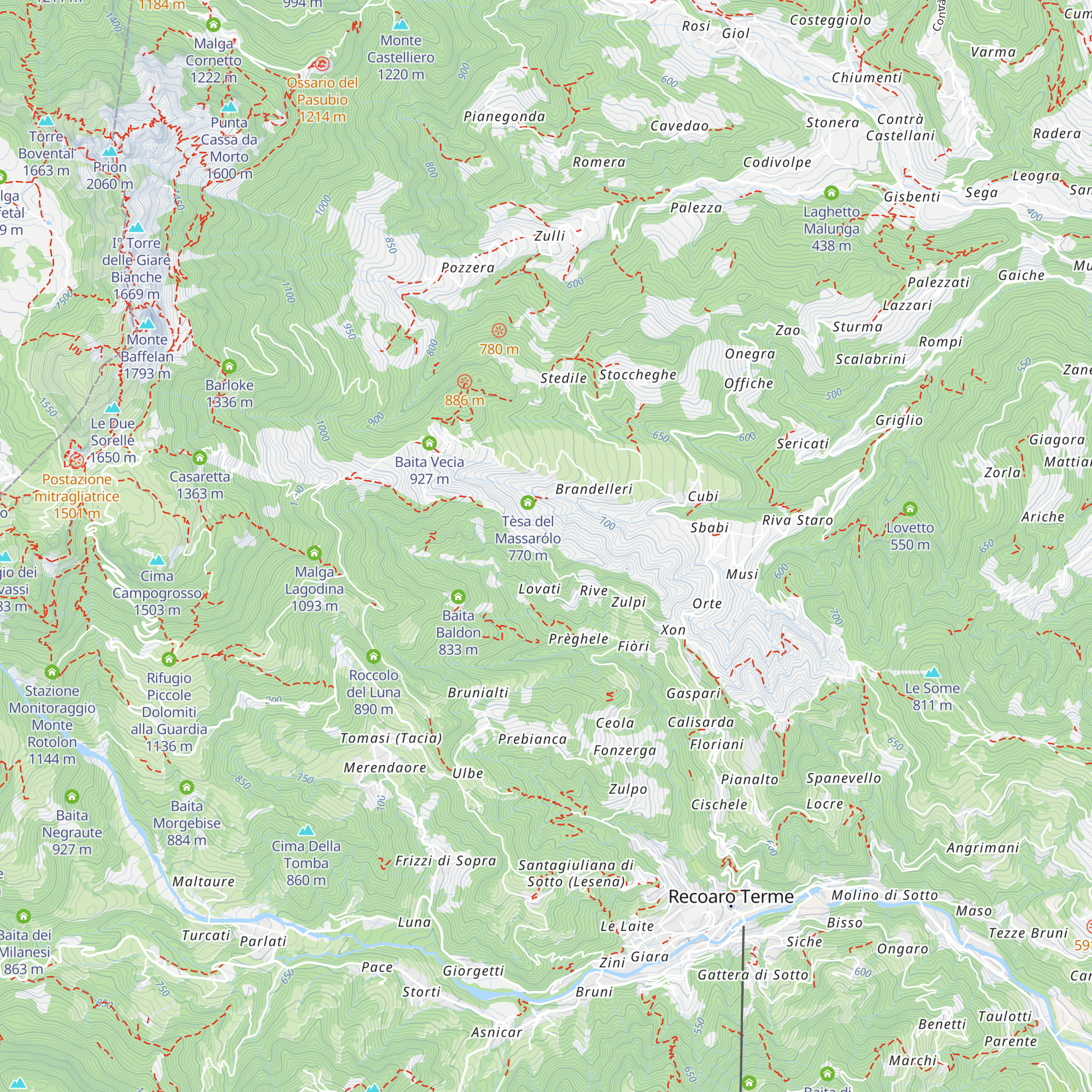 Rocolo del Plinio Spagnolo map